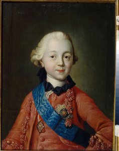 帕维尔-彼得罗维奇-罗曼诺夫大公（1754-1801 年）小时候的肖像。他后来以保罗一世的名字成为俄罗斯沙皇（帕维尔-彼得罗维奇大公小时候的肖像）。阿列克谢-彼得罗维奇-安特罗波夫（1716-1795 年）的画作