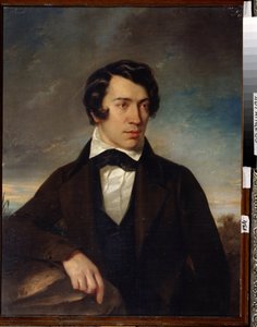 "阿列克谢-斯捷潘诺维奇-霍米亚科夫（1804-1860 年）的《自画像》 1842 年 莫斯科国立博物馆阿布兰采沃庄园 作者 阿列克谢·斯捷潘诺维奇·霍米亚科夫