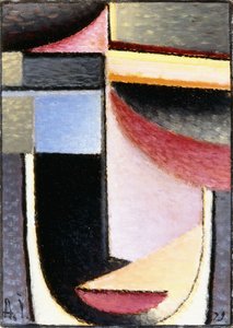 抽象头：圣杯经过我，1929年 作者 阿列克谢·冯·贾伦斯基