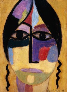 神秘头颅：鸦翼四；斯蒂芬·科普夫（Mysticher Kopf）：《拉本福格尔四世》，1918年 作者 阿列克谢·冯·贾伦斯基