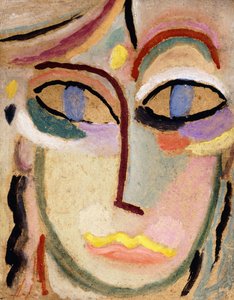 女人的头，约1922年 作者 阿列克谢·冯·贾伦斯基
