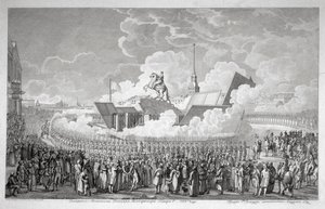 1782年圣彼得堡参议院广场上彼得大帝的马术雕像开幕，早期1 作者 阿列克谢·库普里亚诺维奇·梅尔尼科夫
