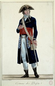 穿着蓝色衣服的预言家。Alexis Chataignier (1772-1817)的版画。 作者 亚历克西斯·查塔涅格