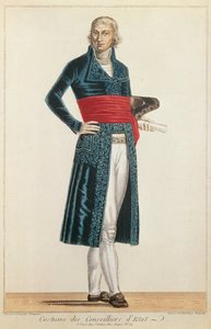 国务委员制服，c.1804-10（彩色版画） 作者 亚历克西斯·查塔涅格