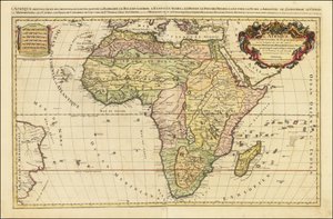 亚历克西斯-于贝尔-雅罗绘制的 1692 年非洲地图