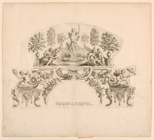 扇形叶，"Divers Desseins de grands Eventails, Encrans, et autres Ornamens, inventés et gravés par Nicolas Loire"（尼古拉斯-卢瓦尔发明并绘制的大型装饰品和其他装饰品的第八和第九个图版）。 作者 在尼古拉斯·卢尔之后