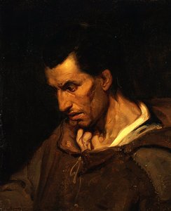 装扮成修士的有妄想症的疯子（布面油画） 作者 Alfred (attr. To) Dehodencq