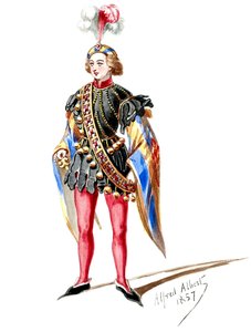 Halévy - La magicienne - 阿尔弗雷德-阿尔伯特的服装模特 - 09.页码。八个临时演员（修饰）