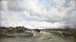 法语：Les abords du bassin du Lazaret. 作者 阿尔弗雷德·卡西尔