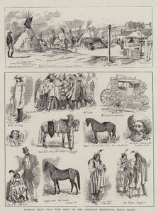 布法罗比尔的狂野西部秀在美国展览，伯爵阁 作者 Alfred Chantrey Corbould
