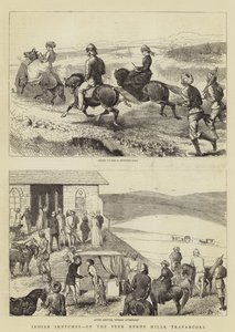 印度草图，在Peer Merde Hills，Travancore 作者 Alfred Chantrey Corbould