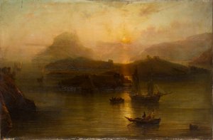 威克洛头和布莱克洛克城堡》，1827-1883年 作者 阿尔弗雷德·克林特