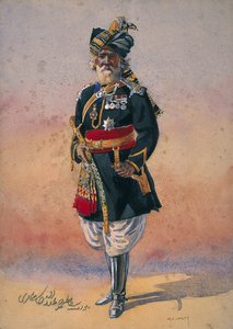 荣誉原住民诫命Nawab爵士Hafiz Muhammad Abdullah Khan，KCIE，主要由GF MacMunn担任“印度军队”的插图，于1911年出版，1910年
