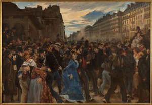 Le départ des mobiles，1870 年 7 月，约 1879 年（布面油画）