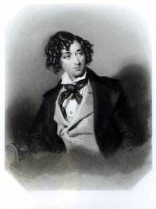 Benjamin Disraeli Esquire（1804-81）MP的肖像，由H. Robinson雕刻，1840年