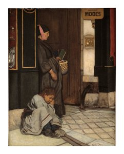 容忍乞讨（布面油画） 作者 阿尔弗雷德·埃米尔·史蒂文斯（Alfred Emile Stevens）