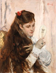 厕所 作者 阿尔弗雷德·埃米尔·史蒂文斯（Alfred Emile Stevens）