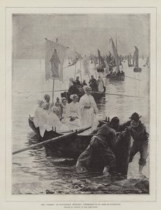 在Concarneau的赦免，布列塔尼，St Anne de Fouesnant的姐妹情谊