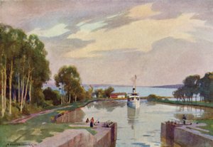 Sjotorp Locks，Gota Canal 作者 阿尔弗雷德·希顿·库珀