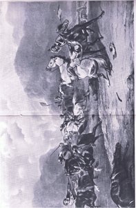 Naseby的撤退：1645年6月14日，英国陆地和海上战役的插图，1915年 作者 阿尔弗雷德·希顿·库珀