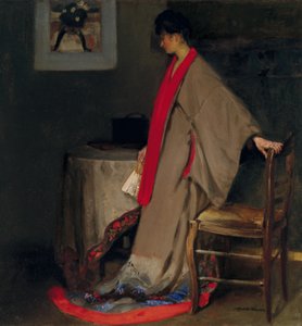 和服的年轻女子，c.1901