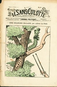 Le Sans-Panlotte》第29期的封面，《彩色讽刺》（Satirique en Couleurs）。 作者 阿尔弗雷德·勒·佩蒂特