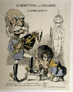 普法战争普鲁士威廉一世和法国拿破仑三世的漫画...
