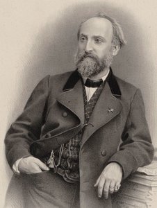 作曲家安托万-弗朗索瓦-马尔蒙代尔的肖像，1816-1898。