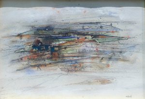 构图，20 世纪 50 年代初（纸面水彩画）