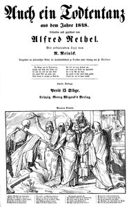 1848年的Totentanz。死亡被派遣到地球 作者 阿尔弗雷德·雷特尔