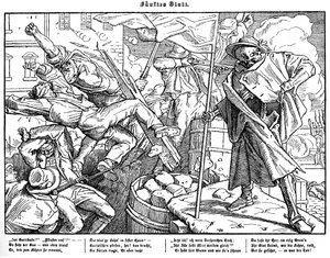 1848年的Totentanz。死亡导致革命的公民 作者 阿尔弗雷德·雷特尔