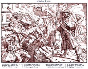 1848年的Totentanz。死亡导致革命的公民 作者 阿尔弗雷德·雷特尔
