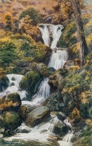 Arthog Falls，Nr。巴茅斯 作者 阿尔弗雷德·罗伯特·昆顿