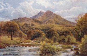 西阿博德山，卡佩尔库里格附近（彩色石版画） 作者 阿尔弗雷德·罗伯特·昆顿