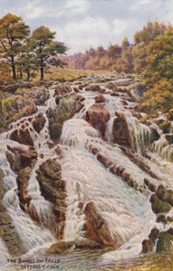 燕子瀑布，Bettws-Y-Coed（彩色石版画） 作者 阿尔弗雷德·罗伯特·昆顿
