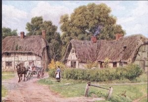 伯克郡的West Hagbourne，来自The Cottages和英格兰乡村的乡村生活，由Dent＆Sons Limited出版，1912年 作者 Alfred Robert Quinton