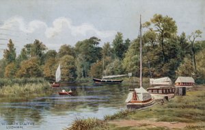 Ludham的Womack Staithe 作者 阿尔弗雷德·罗伯特·昆顿