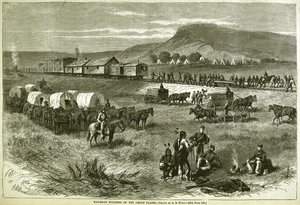 大平原上的铁路建筑，来自&39;Harper&39;s Weekly&39;，1875年7月17日