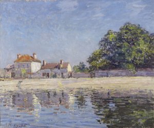 Loing，Saint-Mammes的银行（Saint-Mammes的River Loing），1885年 作者 阿尔弗雷德·西斯利