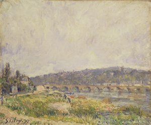1877年Sevres的桥梁 作者 Alfred Sisley