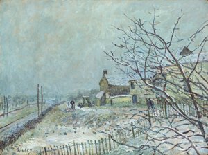 维纳-纳东的第一场雪，1878年。 作者 阿尔弗雷德·西斯利