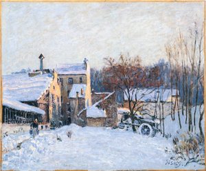 法语: Une cour à Chaville 作者 阿尔弗雷德·西斯利