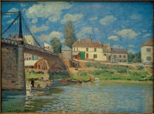 蓬德维伦纽夫-拉加雷纳桥 作者 Alfred Sisley