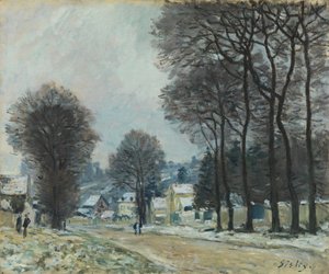 在Louveciennes下雪，c.1874 作者 阿尔弗雷德·西斯利
