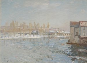 洛恩和莫雷磨坊，斯诺效应，1891年 作者 阿尔弗雷德·西斯利