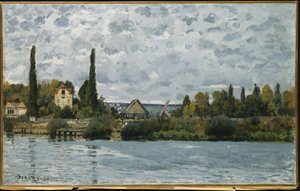 塞纳河在Bougival，1873年 作者 Alfred Sisley