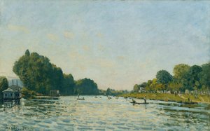 塞纳河在布吉瓦尔；塞纳河（La Seine a Bougival），1872年 作者 阿尔弗雷德·西斯利