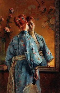 La Parisienne japonaise, ca 1871-1874. 作者 阿尔弗雷德·埃米尔·史蒂文斯（Alfred Emile Stevens）