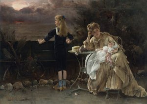 母亲和她的孩子，1883年。