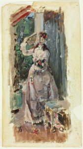 阳台一角 作者 阿尔弗雷德·埃米尔·史蒂文斯（Alfred Emile Stevens）